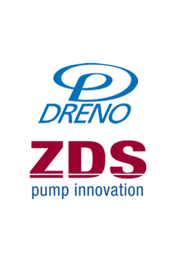 Logo von Dreno, ZDS, mit Fokus auf Pumpeninnovation.